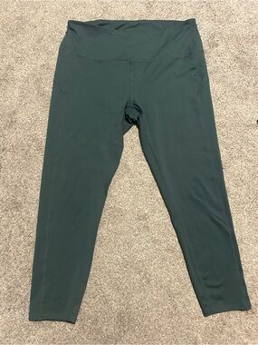 Zella Crop Leggings- Jade green